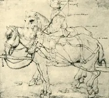 Rider and two horses, 1559-1563, (1943). Creator: Pieter Bruegel the Elder