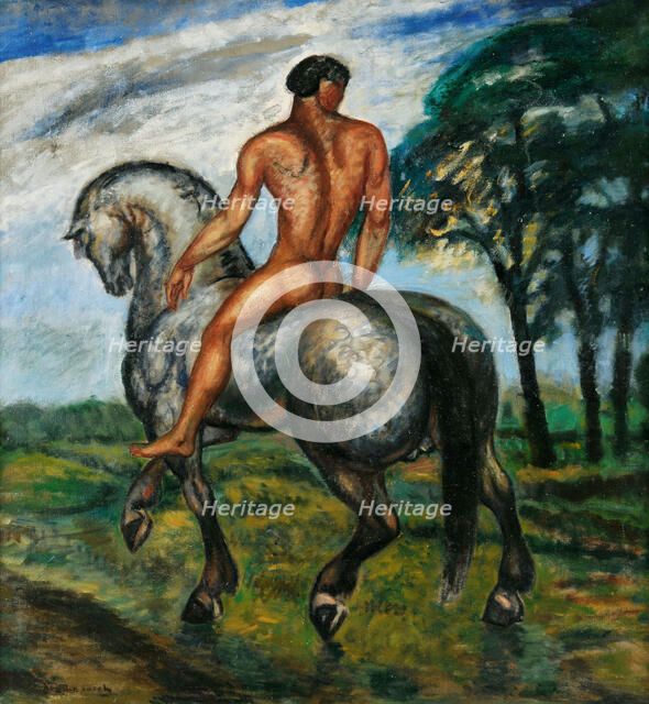 Rider at dusk, 1911.