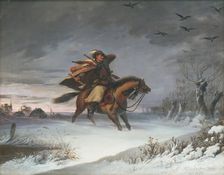 Rider on horseback, 1878. Creator: Vojtech Klimkovic