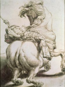 Rider Pierced by a Spear 16th century. Artist: Francesco Salviati