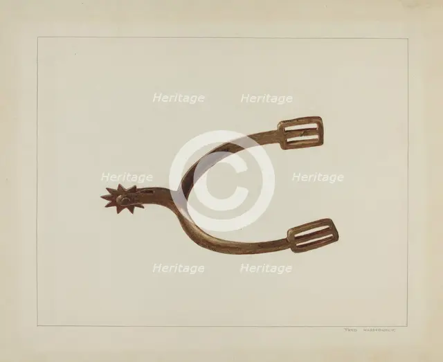 Rider's Spur, c. 1938. Creator: Fred Hassebrock.
