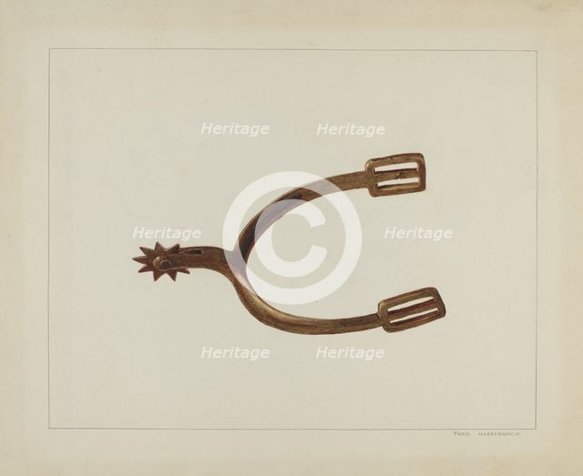 Rider's Spur, c. 1938. Creator: Fred Hassebrock.