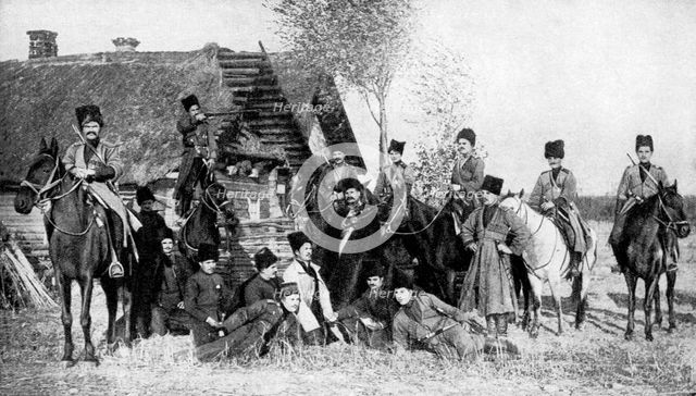 Riders of the plains and hunters of the hills, Georgia, 1922.Artist: Florence Farmborough