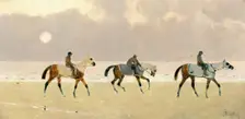 Riders on the Beach at Dieppe, 1892. Creator: René Pierre Charles Princeteau