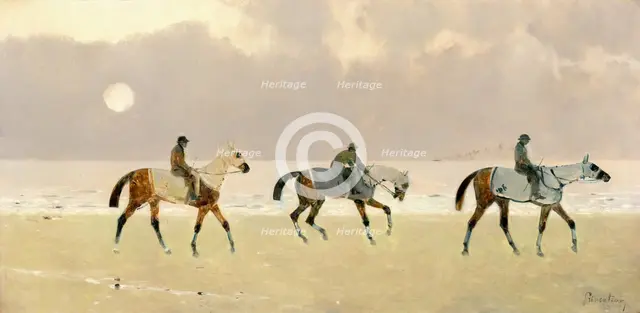 Riders on the Beach at Dieppe, 1892. Creator: René Pierre Charles Princeteau.