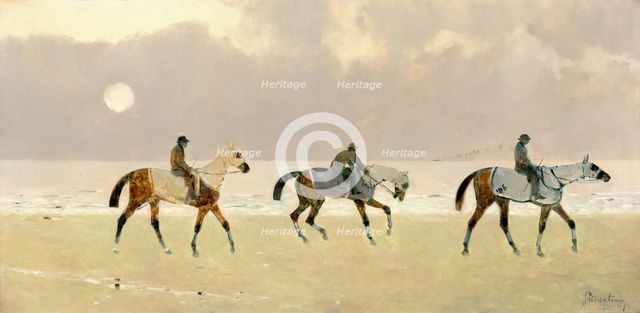 Riders on the Beach at Dieppe, 1892. Creator: René Pierre Charles Princeteau.