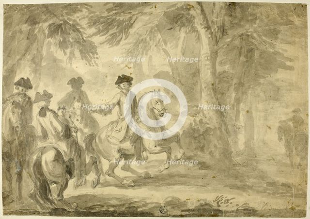 Riders in Park, n.d. Creator: John Vanderbank.