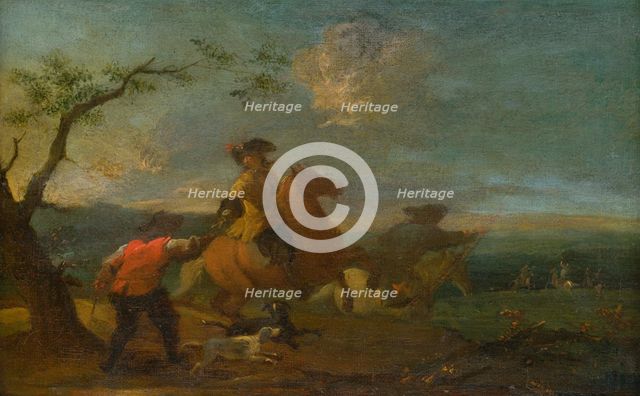 Riding Motif - Hunting Season, 1701-1800. Creator: Unknown.