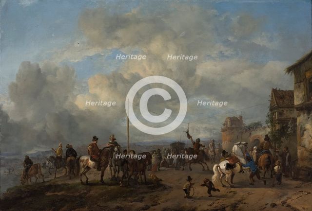 Riding at the Cat, 1655. Creator: Philip Wouverman.