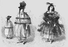 Riding and Full-Dress costume of the Peruvian Ladies; Lima and the Andes 1875. Creator: Unknown