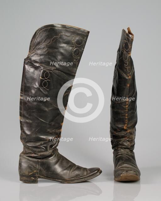 Riding boots, American, 1862. Creator: Unknown.