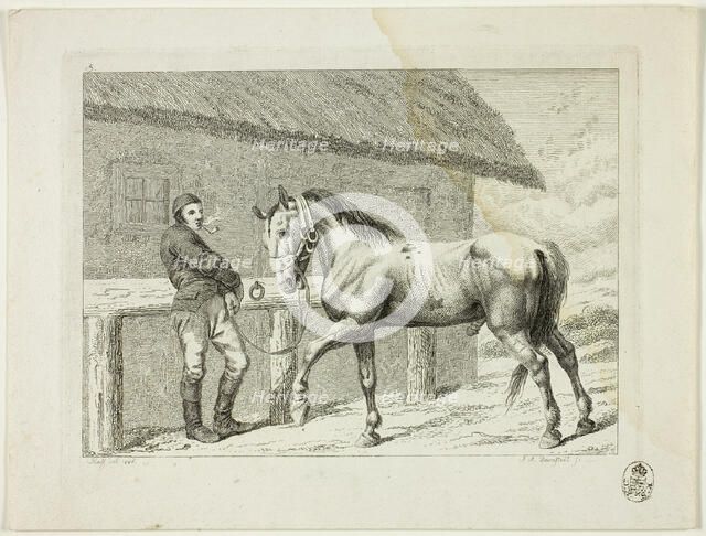 Riding School and Horses, 1806. Creator: Johann Adolph Darnstedt.