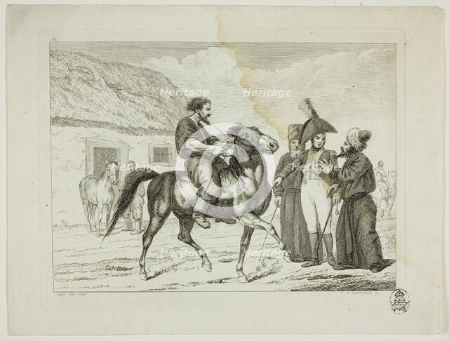 Riding School and Horses, 1806. Creator: Johann Adolph Darnstedt.