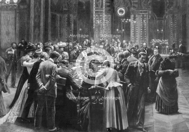 'Rien ne va plus', the gambling rooms at Monte Carlo, Monaco, 1890. Artist: Unknown