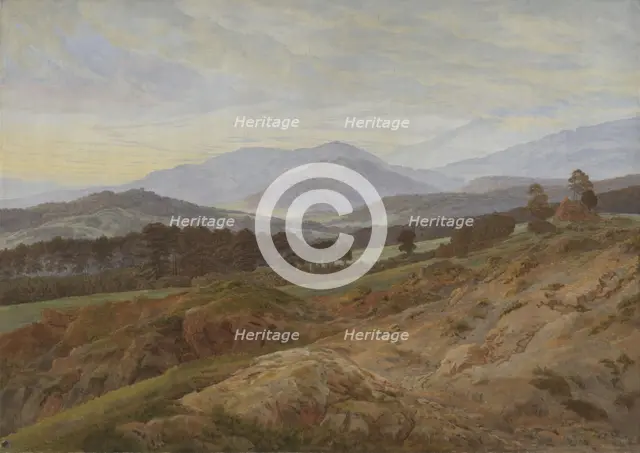 Riesengebirge Landscape, 1835. Creator: Caspar David Friedrich.