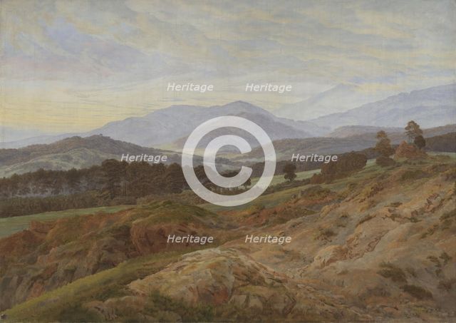 Riesengebirge Landscape, 1835. Creator: Caspar David Friedrich.
