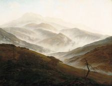 Riesengebirge Landscape with Rising Fog, ca 1820