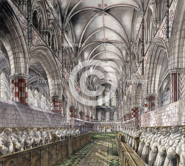 Rievaulx Abbey, 13th century, (c1990-2010). Artist: Peter Dunn.