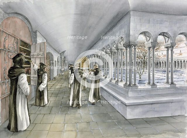 Rievaulx Abbey, 13th century, (c1990-2010). Artist: Peter Dunn.