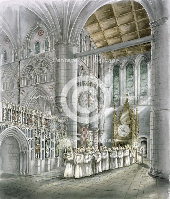 Rievaulx Abbey, 15th century, (c1990-2010). Artist: Peter Dunn.