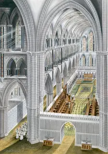 Rievaulx Abbey, early 13th century, (c1990-2010). Artist: Terry Ball