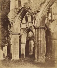 Rievaulx Abbey. Looking Across the Choir, 1850s. Creator: Joseph Cundall