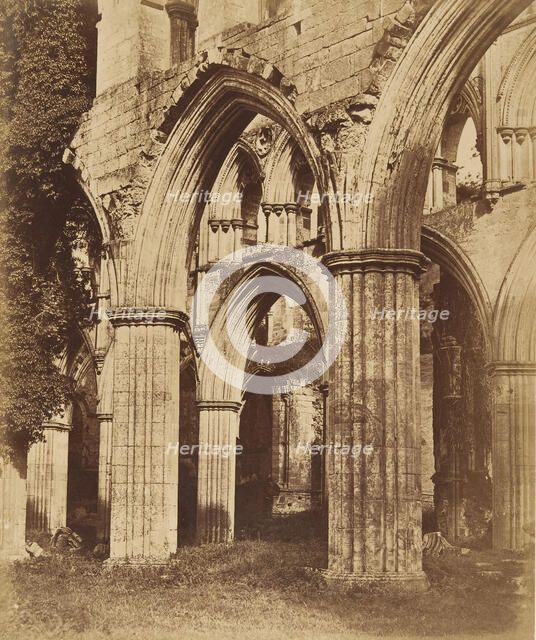 Rievaulx Abbey. Looking Across the Choir, 1850s. Creator: Joseph Cundall.