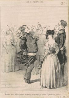 Rifolard ouvre le bal ..., c1848. Creator: Honore Daumier