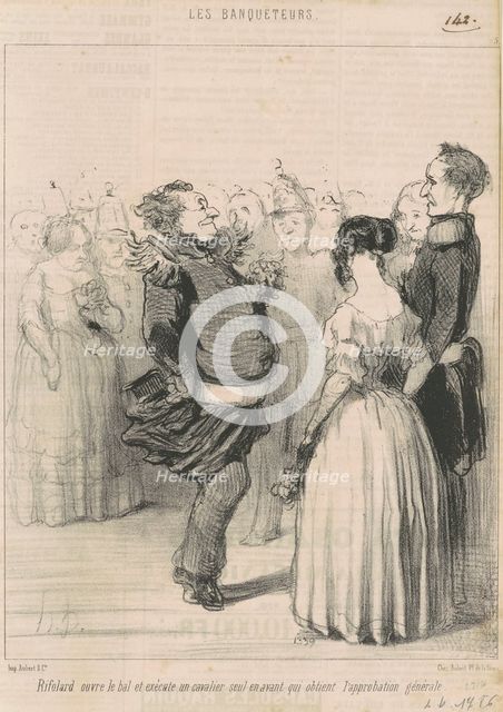 Rifolard ouvre le bal ..., c1848.  Creator: Honore Daumier.