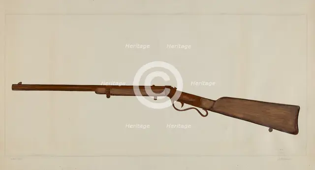 Rifle, c. 1937. Creator: LeRoy Robinson.