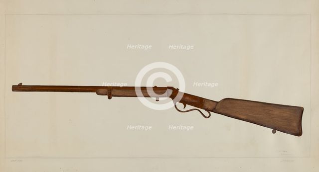 Rifle, c. 1937. Creator: LeRoy Robinson.