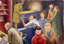 Rifle range at a fairground, c1950. Creator: Shirley Markham