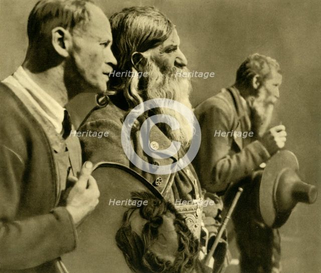 Riflemen praying, Tyrol, Austria, c1935. Creator: Unknown.