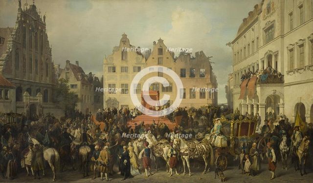 Riga swearing allegiance to Peter the Great, 1710, 1868. Artist: Kotzebue, Alexander von (1815-1889)