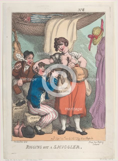 Rigging Out a Smuggler, September 25, 1810., September 25, 1810. Creator: Thomas Rowlandson.
