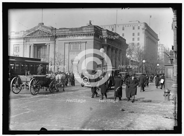 Riggs National Bank, G Street, Washington, D.C., between 1913 and 1918. Creator: Harris & Ewing.