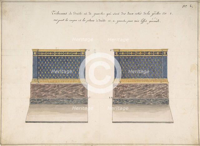 Right and Left Tribunes, . Creator: Charles Percier.