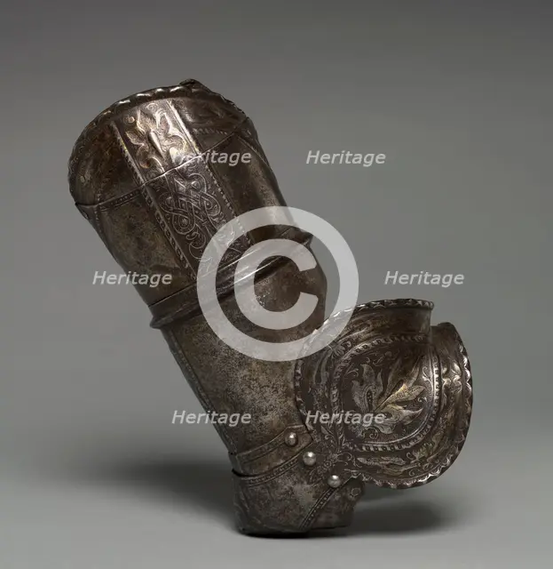Right Arm Elements from a Boy's Armor (Rerebrace with Couter), c. 1560 (some modern). Creator: Unknown.