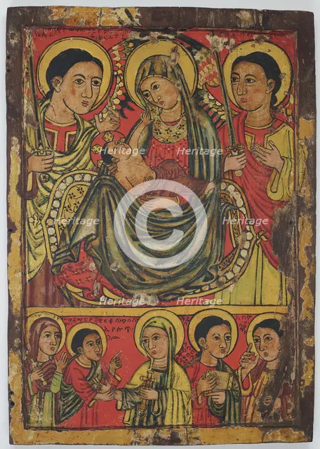 Right Half of a Diptych with the Virgin and Child Flanked by Angels, late 15th century. Creator: Unknown.