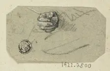 Right Hand Holding Drawing Implement, n.d. Creator: Unknown