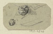 Right Hand Holding Drawing Implement, n.d. Creator: Unknown