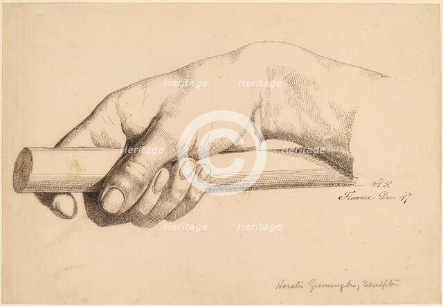 Right Hand Holding Short Rod, 1847. Creator: Horatio Greenough.