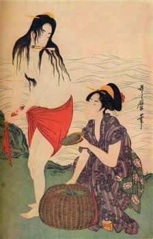 Right hand panel of The Pearl Divers triptych by Utamaro c1797-98, (1936). Creator: Kitagawa Utamaro
