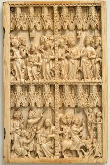 Right Leaf of a Diptych, French, 14th century. Creator: Unknown