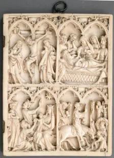 Right Wing of a Diptych, French, 14th century. Creator: Unknown