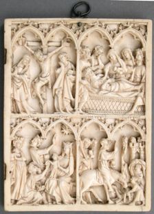 Right Wing of a Diptych, French, 14th century. Creator: Unknown