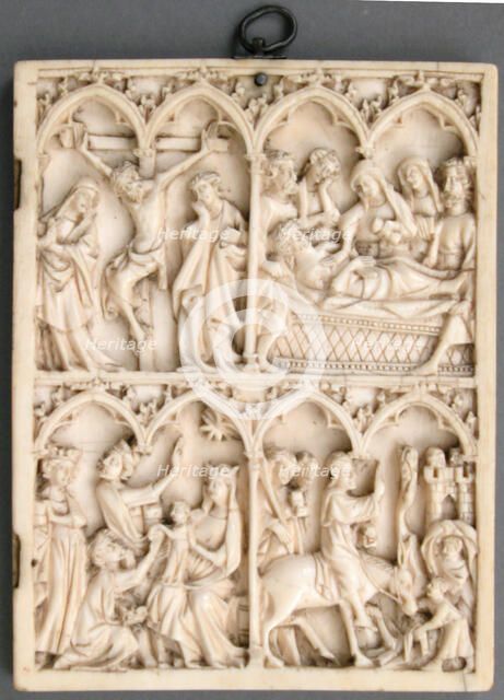 Right Wing of a Diptych, French, 14th century. Creator: Unknown.