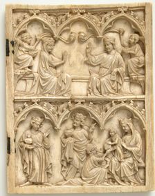 Right Wing of a Diptych with Coronation of the Virgin and Adoration of the Magi, French, 14th cent. Creator: Unknown