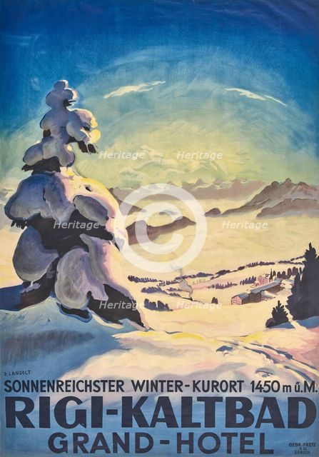 Rigi-Kaltbad Grand-Hotel, 1924. Creator: Landolt, Otto (1889-1951).