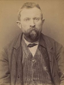 Rigollet. Alexandre. 41 ans, né dans le Loir-et-Cher. Terrassier. Anarchiste. , 1894. Creator: Alphonse Bertillon